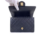 19S Chanel Chic Pearls Quilted Flap Bag Black GHW DJ9