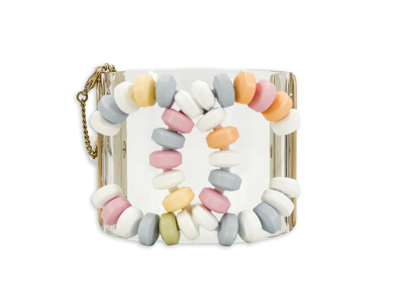 Chanel 2014 Supermarket "Candy" Clear Acrylic Pastel Multicolor Cuff Hinged