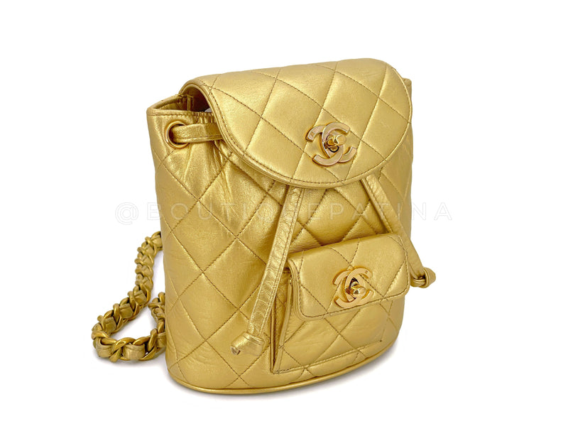 Chanel 1994 Gold Mini Duma Small Backpack Bag 24k GHW – Boutique