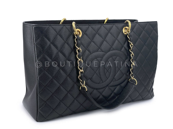 Chanel GST XL Black Caviar Tote Bag Grand Shopper GHW 83U