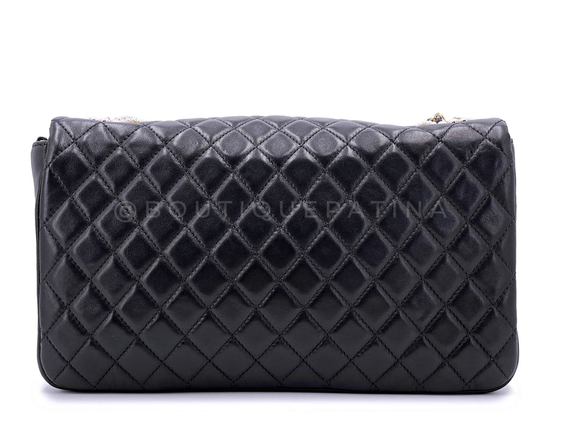 Chanel Black Westminster Pearl and Chain Flap Bag