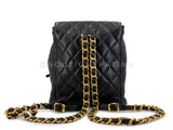 Chanel 1996 Vintage Black Lambskin Duma Backpack Bag 24k GHW CAR