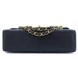 Chanel Black Caviar Jumbo Flap Bag 2002 Pristine Vintage Classic 24k GHW