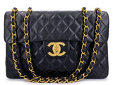 Chanel 1994 Vintage Black Maxi Classic Flap Bag 24k GHW FTD