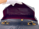 Chanel 1994 Vintage Black Maxi Classic Flap Bag 24k GHW FTD