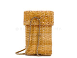 Chanel Vintage Wicker Bag Mini Picnic Basket Rattan with Chain