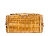 Chanel Vintage Wicker Bag Mini Picnic Basket Rattan with Chain