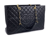 Chanel Black Caviar Grand Shopper Tote XL GST Bag GHW