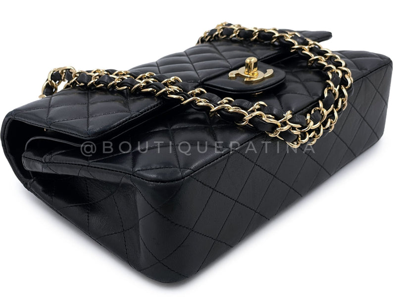 Chanel 2008 Vintage Black Medium Classic Double Flap Bag 24k GHW 0O3