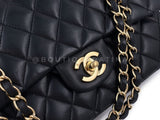 Chanel 2008 Vintage Black Medium Classic Double Flap Bag 24k GHW 0O3