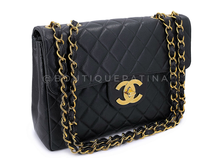 Chanel Pre-owned 2009-2010 Classic Flap Jumbo Shoulder Bag - Blue