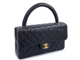 Chanel 1996 Vintage Black Kelly Flap Bag "Mommy" 24k GHW KGI