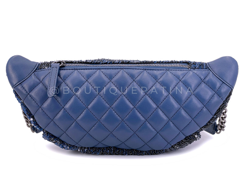 Chanel 17C Blue Pink Sequin Coco Cuba Fanny Pack Belt Bum Bag – Boutique  Patina