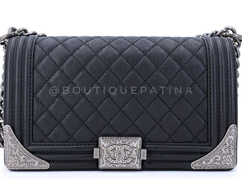Chanel Dallas Boy Bag 2014 Paris Métiers d'Art Black Medium Flap