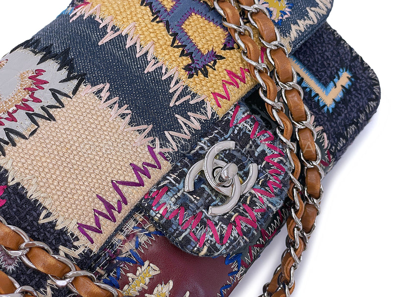 CHANEL Jumbo flap bag in patchwork fabric - VALOIS VINTAGE PARIS