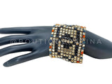 Rare Chanel 19A Egypt Crystal Mesh Rainbow Strass Bracelet Multicolor Paris-New York 6O6