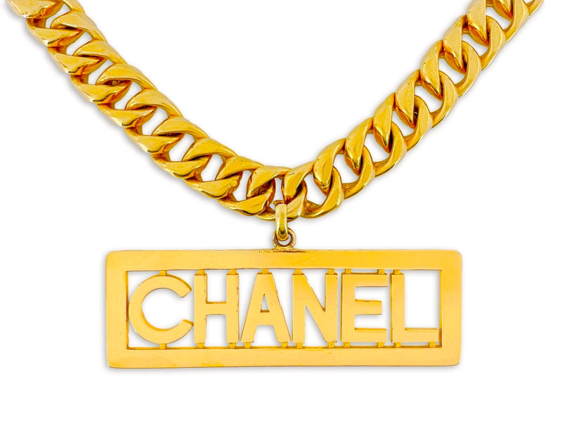 Rare Chanel Hip Hop Collection 26 Nameplate Chunky Necklace – Boutique  Patina