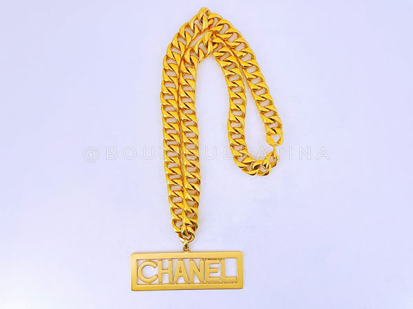 Rare Chanel "Hip Hop" Collection 26 Nameplate Chunky Necklace
