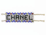 Rare Chanel 19A Egypt Crystal Mesh Rainbow Strass Necklace Multicolor Paris-New York O0K