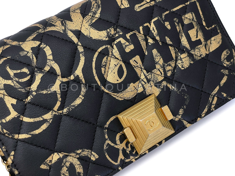 Chanel 19A Egypt Raised Pyramid Graffiti WOC Wallet on Chain Bag Paris-New York UT1