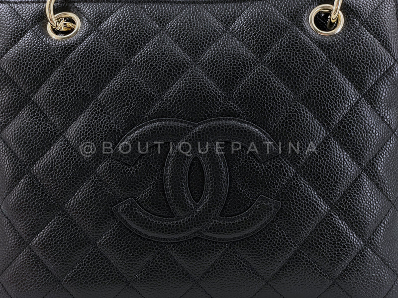 CHANEL Caviar Quilted XL Grand Shopping Tote GST Black 400833