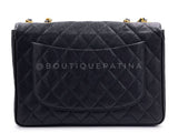 Chanel 1994 Vintage Black Caviar Jumbo Classic Flap Bag 24k GHW THW