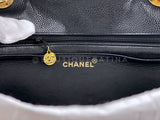 Chanel 1994 Vintage Black Caviar Jumbo Classic Flap Bag 24k GHW THW