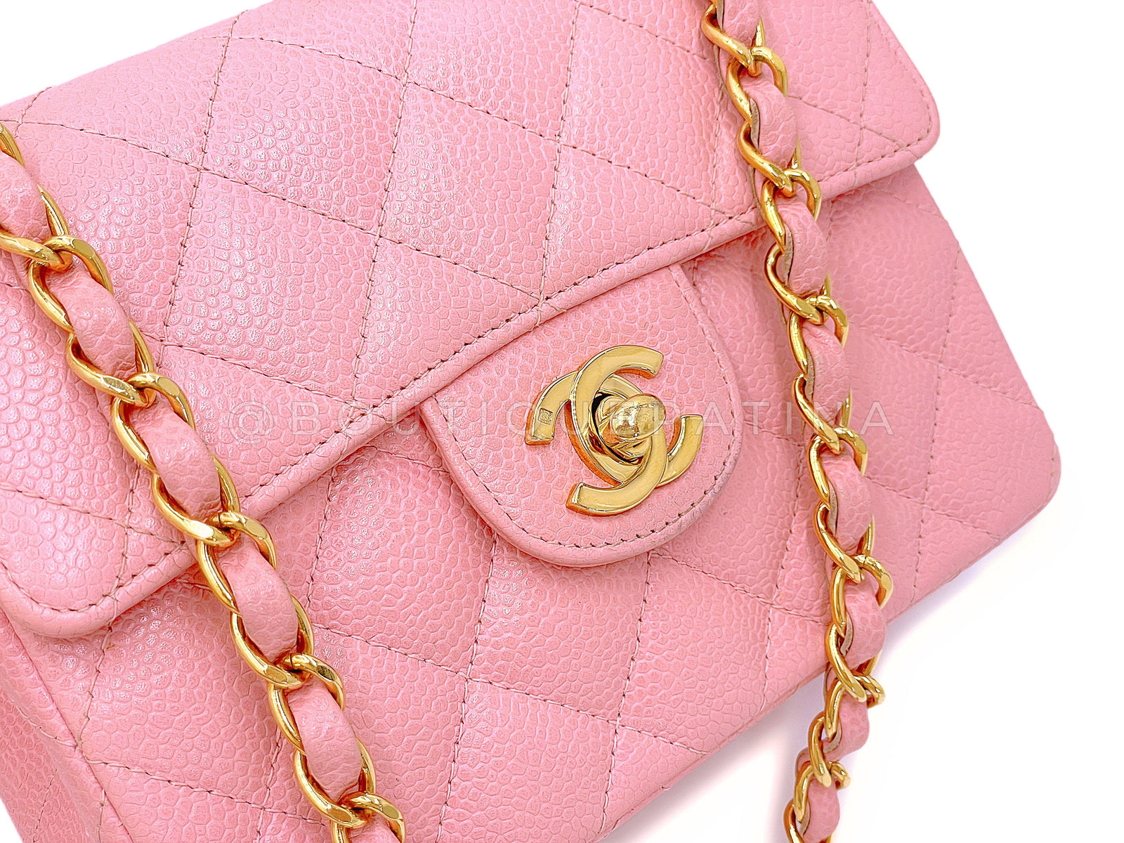 Chanel 2004 Vintage Sakura Pink Square Mini Flap Bag 24k GHW RJA – Boutique  Patina