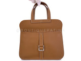 Hermès Alezan H Halzan 4-way Buckled Shoulder Bag Gold Camel Beige
