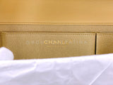 Chanel 19A Paris-New York Egypt Scarab Gold Crocodile Print Clutch Bag TI9