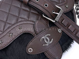 Chanel 2014 Paris Dallas Métiers d'Art Brown Pony Hair Crossbody Bullet Strap Bag RHW