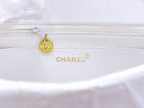 Chanel Vintage 1994 White Caviar Medium Diana Flap Bag 24k GHW