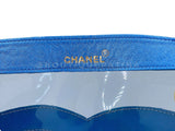 Rare Chanel 1995 "Barbie Collection" Metallic Blue Clear Tote Bag 24k GHW