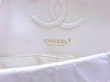 Chanel Vintage White Caviar Medium Classic Double Flap Bag 24k GHW 4RF