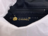 Chanel 1991 Vintage Black Quilted Satin Jeweled Gripoix Flap Bag GHW