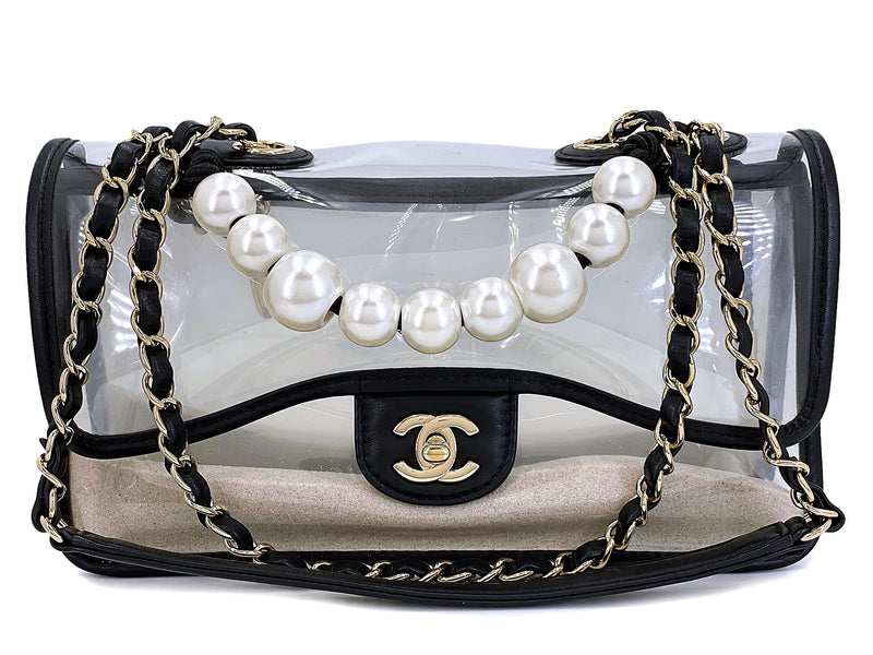 Chanel Sand by the Sea Pearl and PVC Flap Bag