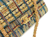 Chanel 19A Egypt Gold Threaded Multicolor Tweed Mini Flap Bag GHW Paris-New York HJ0