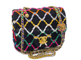 Chanel Rainbow Roped Square Mini Pearl Crush Flap Bag 2022 Z0G