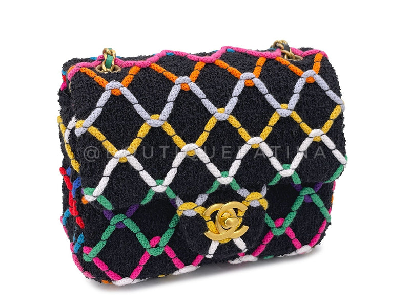 Chanel Rainbow Roped Square Mini Pearl Crush Flap Bag 2022 Z0G