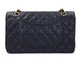 Chanel 2005 Vintage Black Caviar Medium Classic Double Flap Bag 24k GHW D3R