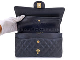 Chanel 2005 Vintage Black Caviar Medium Classic Double Flap Bag 24k GHW D3R