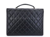 Chanel 1997 Vintage Black Caviar Briefcase Tote Bag 24k GHW YDR