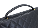 Chanel 1997 Vintage Black Caviar Briefcase Tote Bag 24k GHW YDR