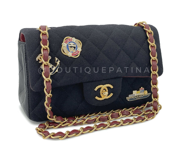 Chanel Charms Mini Flap Bag Paris-Hamburg 2018 Black Navy GHW