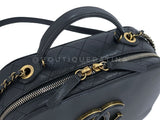 Chanel Black Luxe Vanity Case Bag Coco Curve GHW 36V