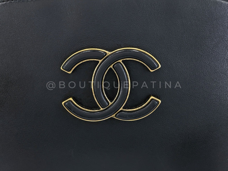 Chanel Black Luxe Vanity Case Bag Coco Curve GHW 36V