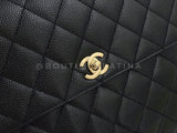 Chanel Vintage Caviar Kelly Bag Black 2002 24k GHW KET