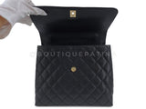 Chanel Vintage Caviar Kelly Bag Black 2002 24k GHW KET