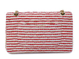 Chanel Coco Sailor Medium Flap Red Striped Classic Double GHW 2014 Bag ZQB