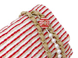 Chanel Coco Sailor Medium Flap Red Striped Classic Double GHW 2014 Bag ZQB